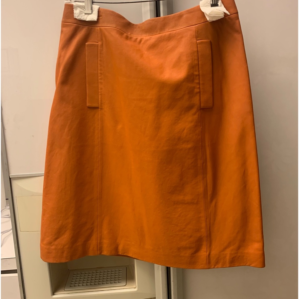 Bottega Veneta  dark orange leather skirt Italian size 42